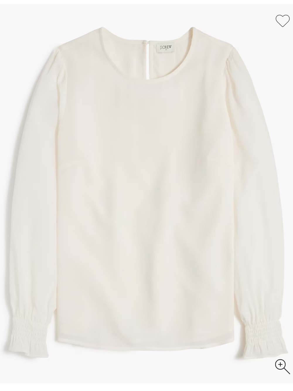 J. Crew Factory Long-sleeve top with smocked cuffs